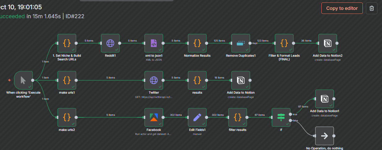 One run: every new deal collected and organised in 15 minutes